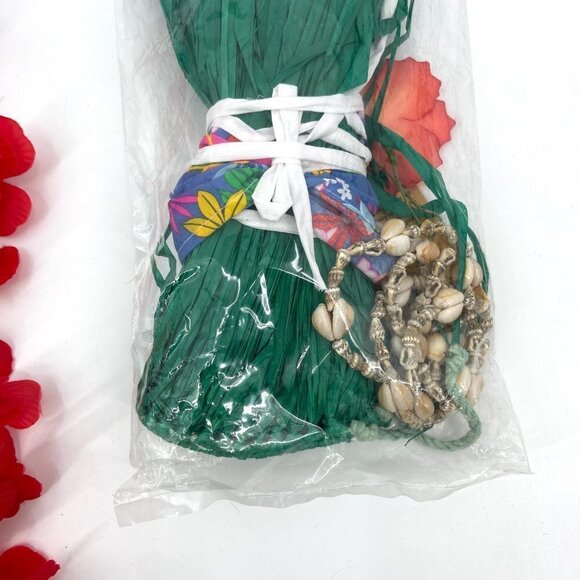 Infant Hawaiian Hula Set Blue Top Halloween Costume - Picture 2 of 3